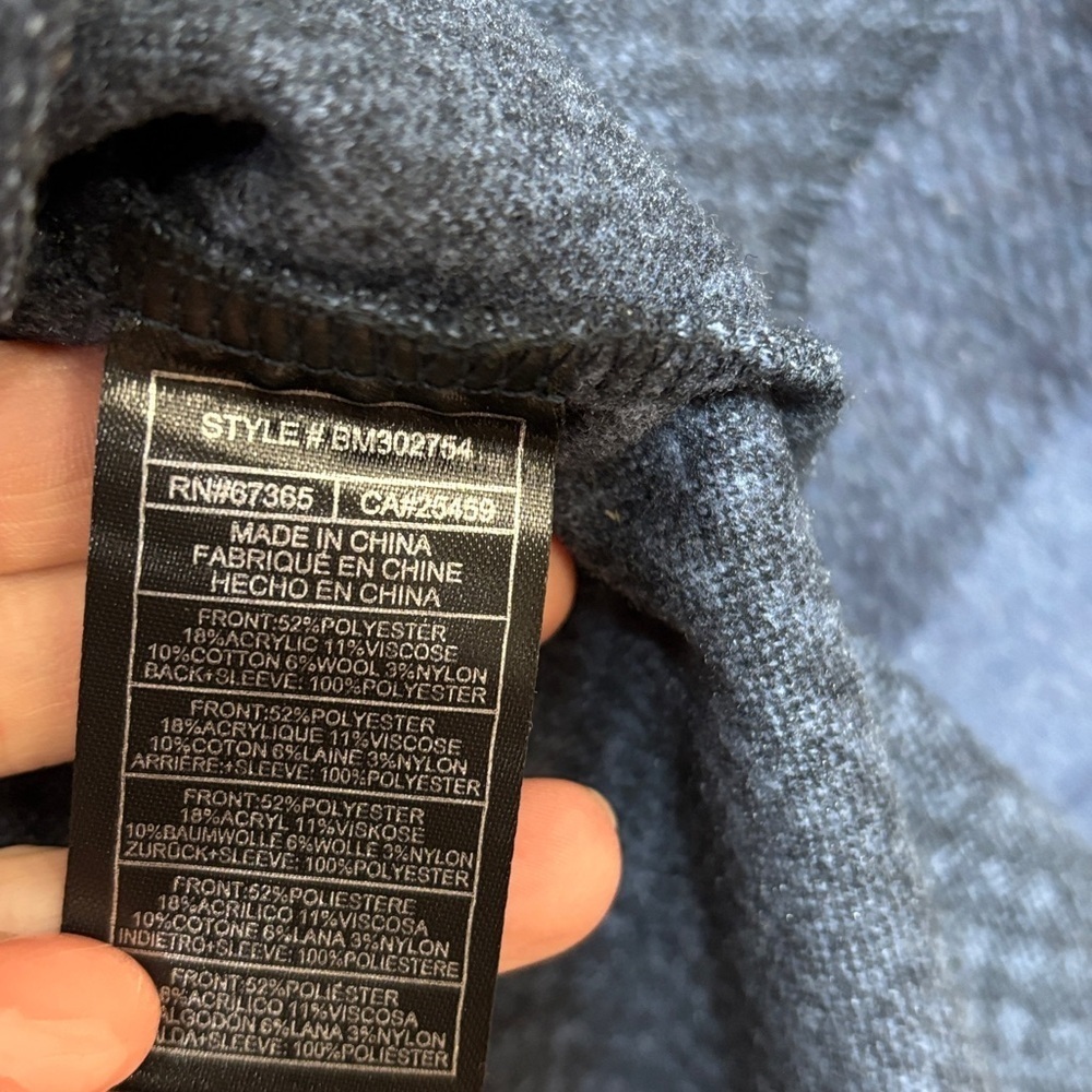 Steve Madden Blue Button Down Shirt - Picture 4 of 4